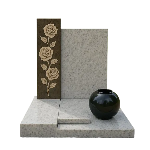 Pierre tombale contemporaine en granit